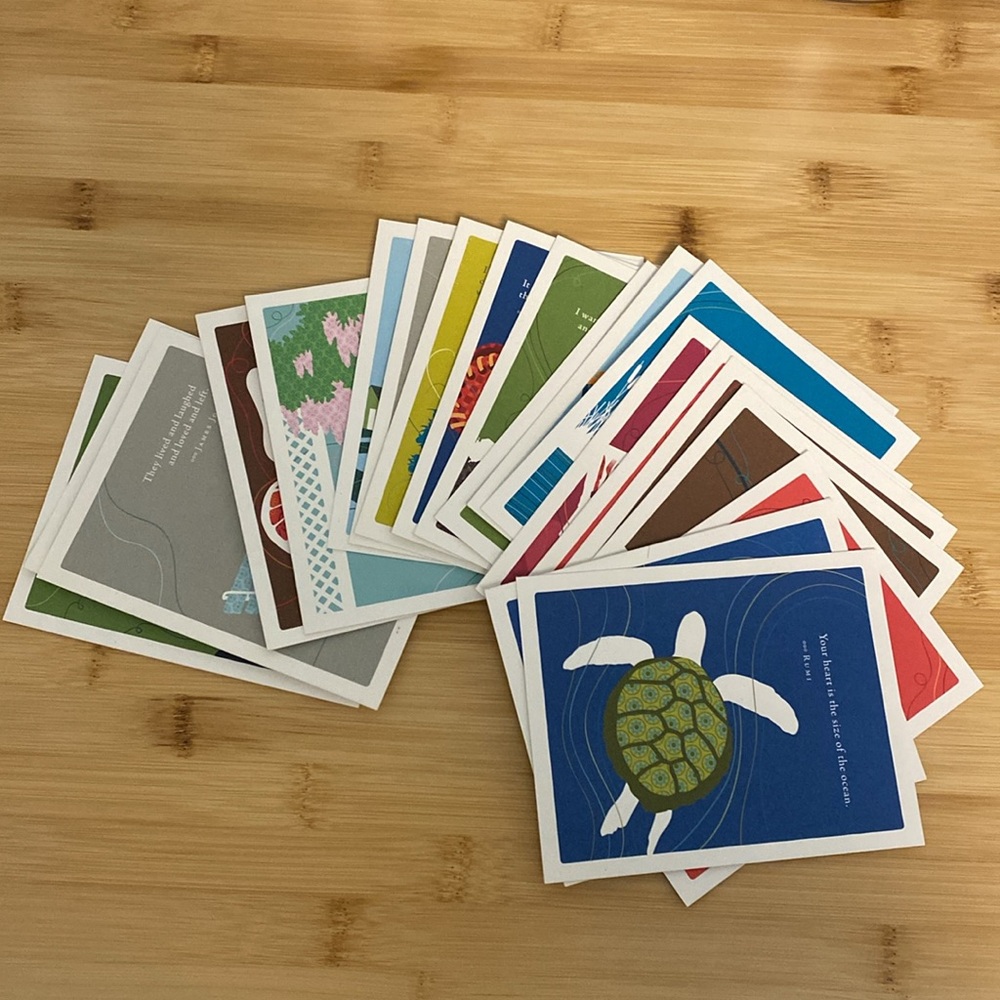 Positively Green Compendium Inspirational Cards Set of 22 Variety of Occasions